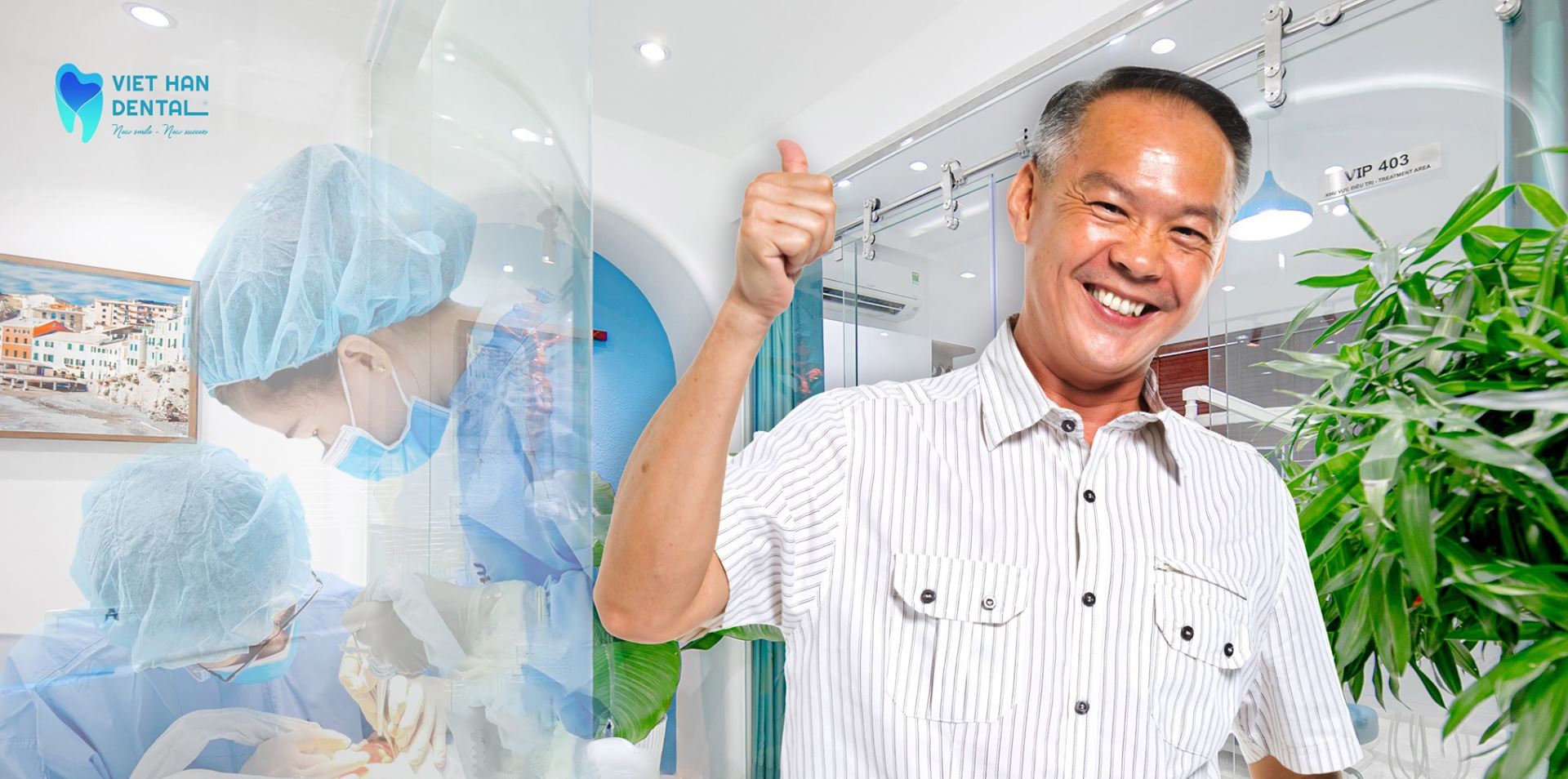 Khách hàng sau khi thực hiện trồng răng Implant tại Nha khoa Việt Hàn 